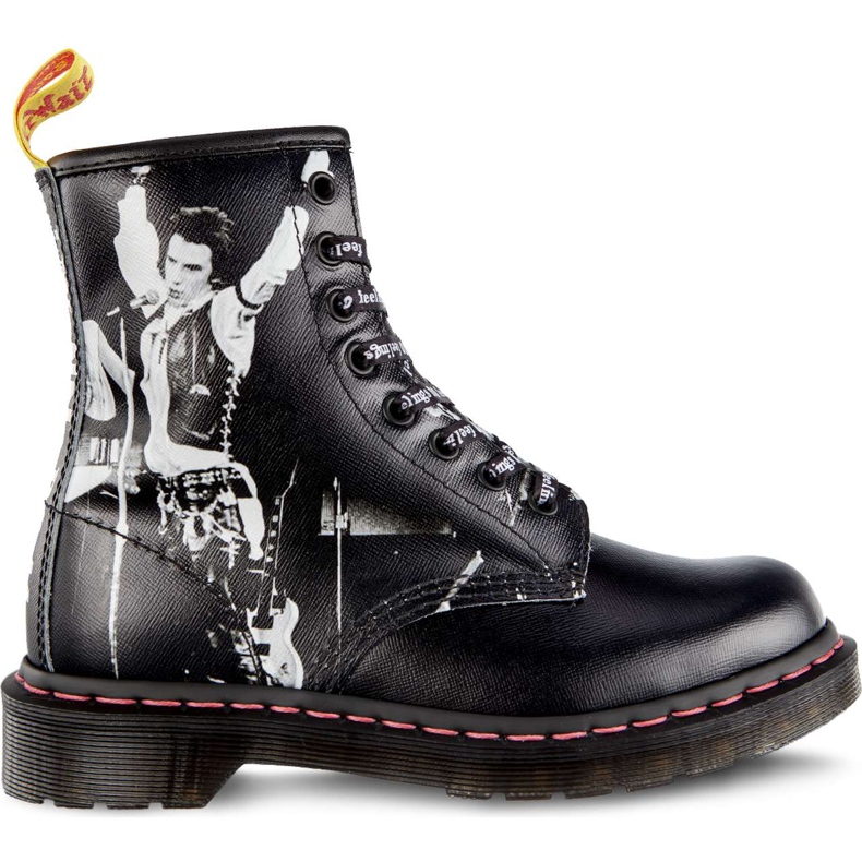Dr. Martens 1460 Sex Pistols Vicious Black Sex Pistols Revés Grano de paja negro