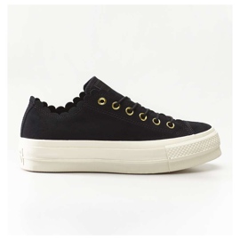 Converse Chuck Taylor All Star Lift Scallop 499 Egret Oro Negro