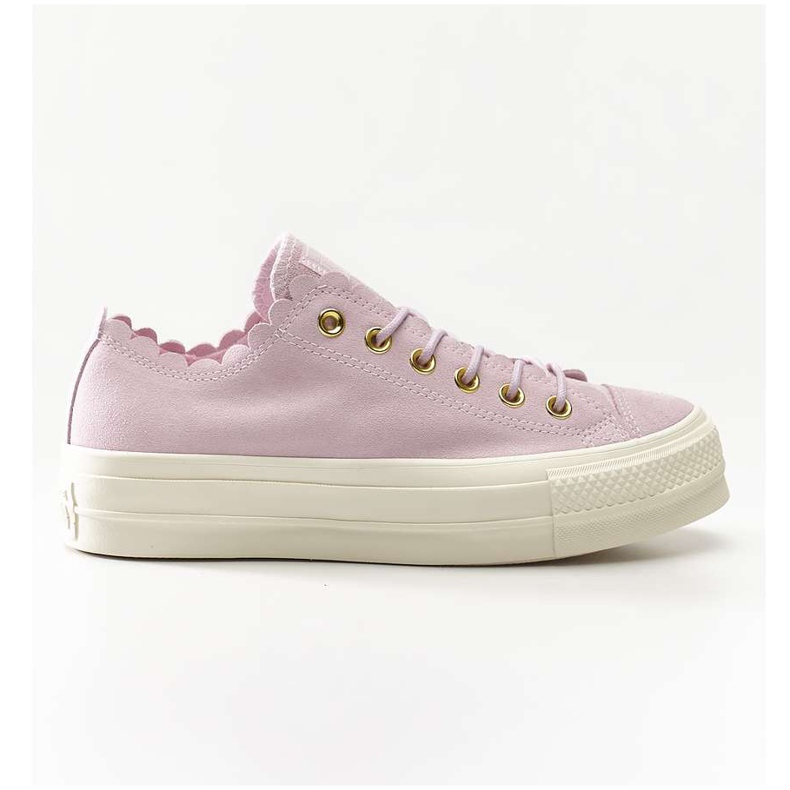 Converse Chuck Taylor All Star Lift Scallop 500 Rosa Espuma Dorada Egret violeta