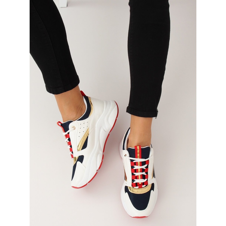 Zapatillas deportivas multicolores BK008-47 BLANCO / AZUL II-GAT azul marino