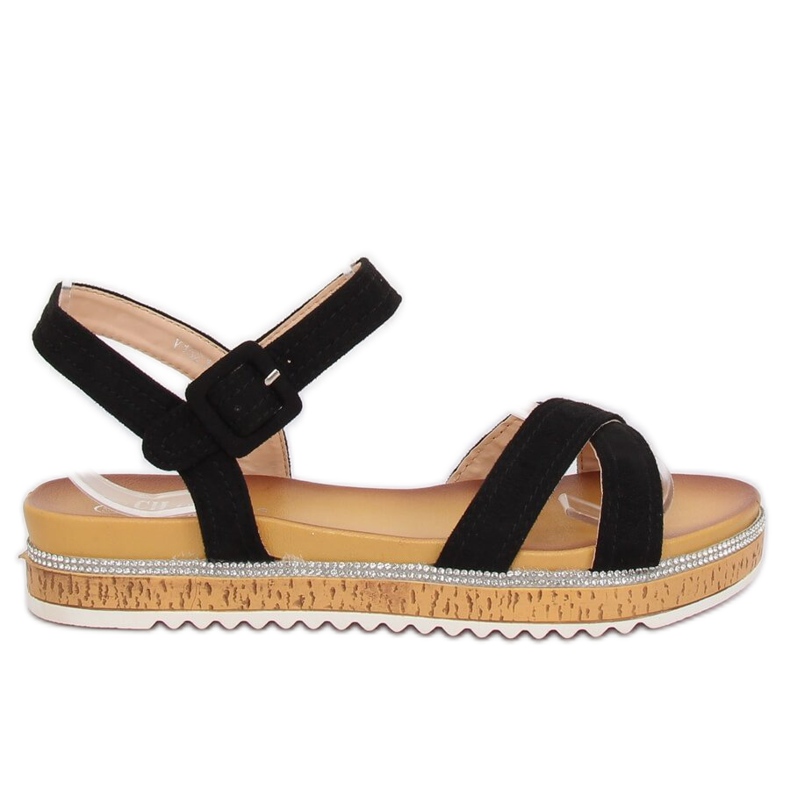 Sandalias de mujer negras Y1521 Black negro