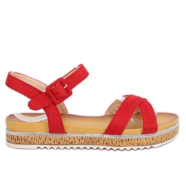 Sandalias rojas de mujer Y1521 Rojo