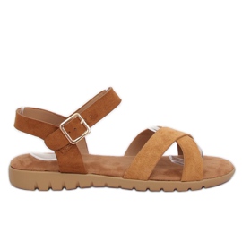 Camel 999 Sandalias camel para mujer marrón