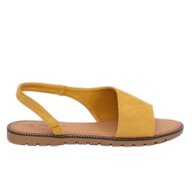 Sandalias de mujer asimétricas amarillas 982 Yellow amarillo