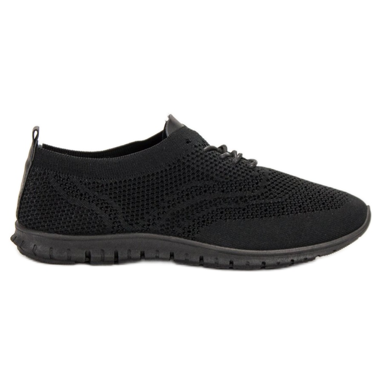 SHELOVET Calzado textil con cordones negro