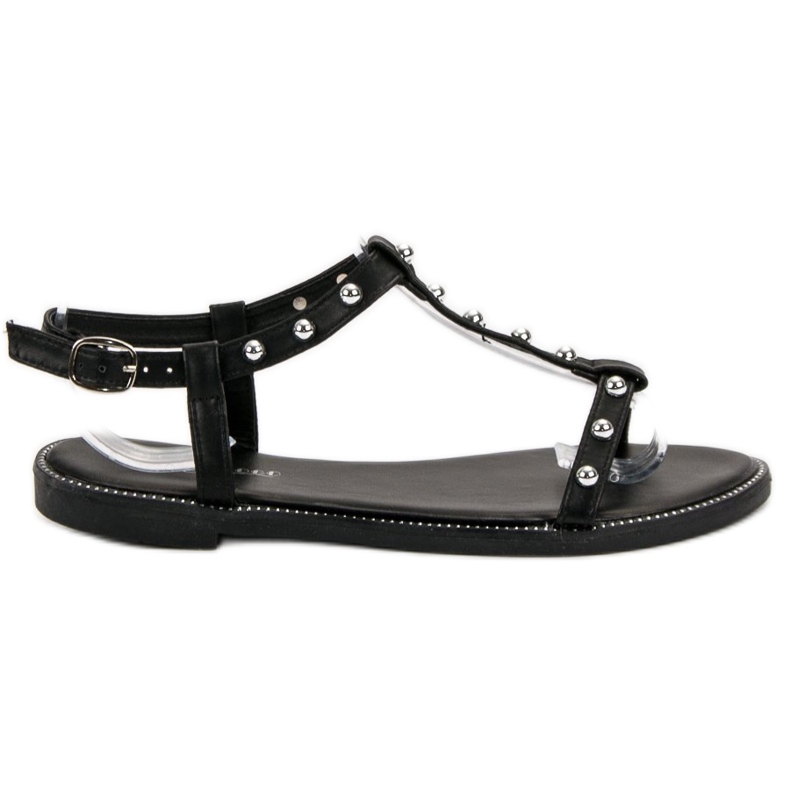 Groto Gogo Sandalias con diamantes de imitación negro