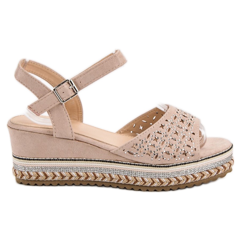 Groto Gogo Sandalias de ante con circonita marrón Groto Gogo Sandalias de ante con circonita marrón