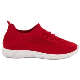 SHELOVET Calzado deportivo sin cordones rojo