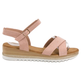 Bello Star Sandalias de ante rosado