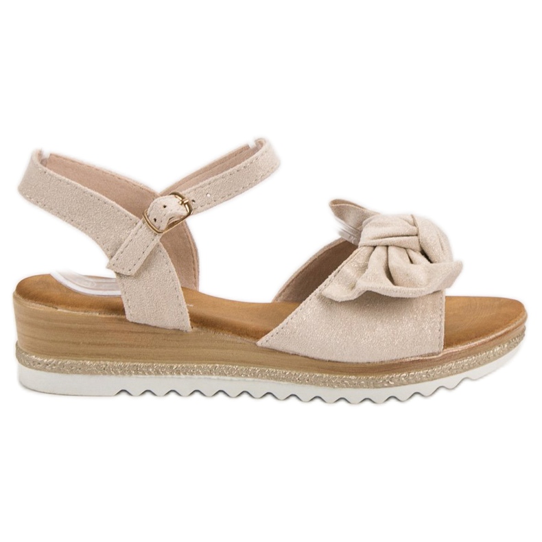 Bello Star Sandalias con lazo marrón