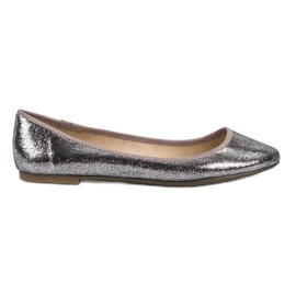 SHELOVET Bailarinas plateadas gris