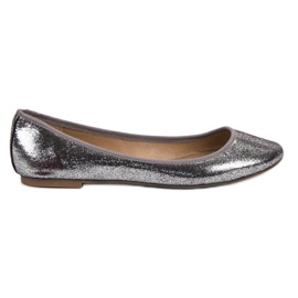 SHELOVET Bailarinas brillantes gris