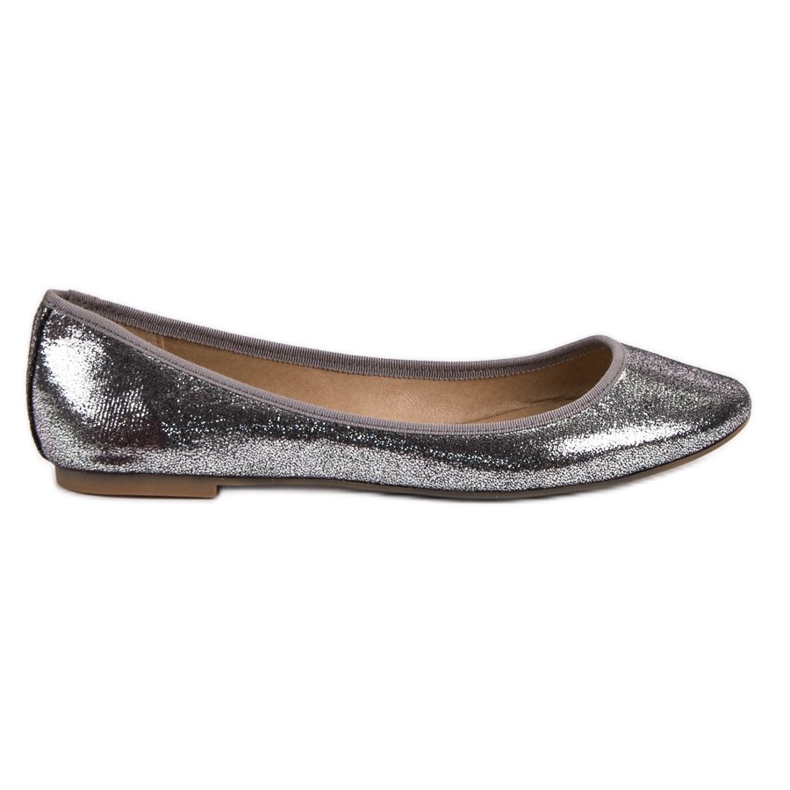 SHELOVET Bailarinas brillantes gris