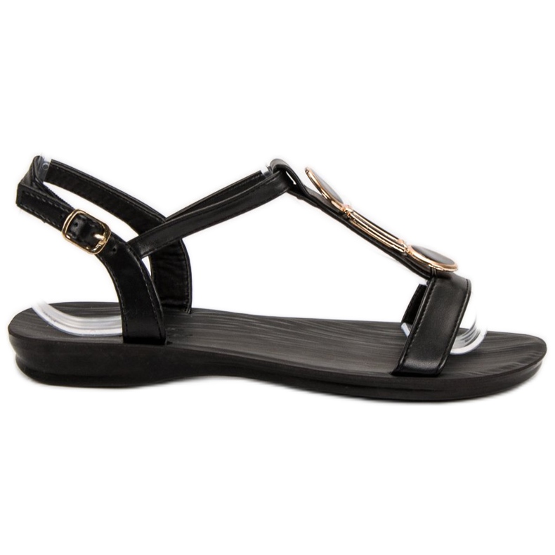 Camo Sandalias planas casuales negro