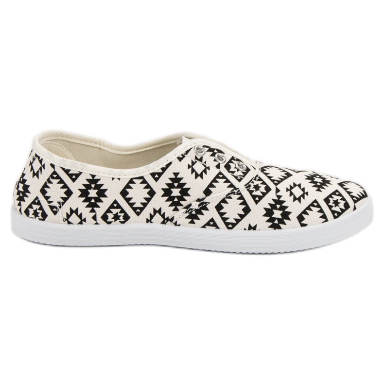 SHELOVET Zapatillas slip-on blanco negro