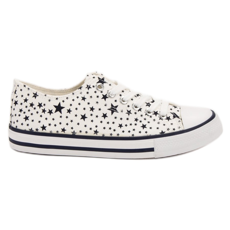 J. Star Zapatillas beige con estrellas blanco negro