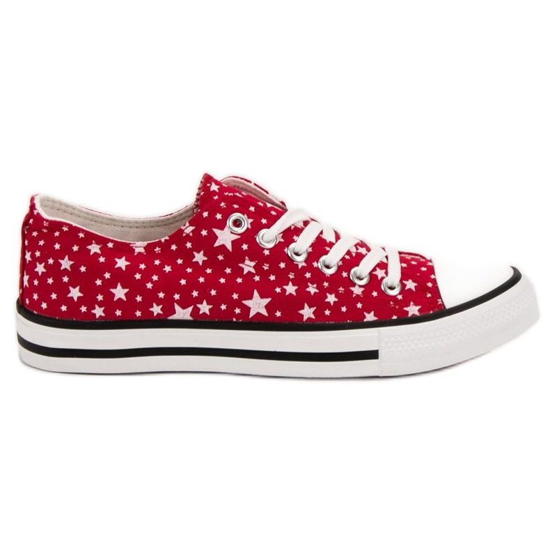 J. Star Zapatillas Rojas Con Estrellas rojo