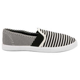 SHELOVET Slipons a rayas blanco negro