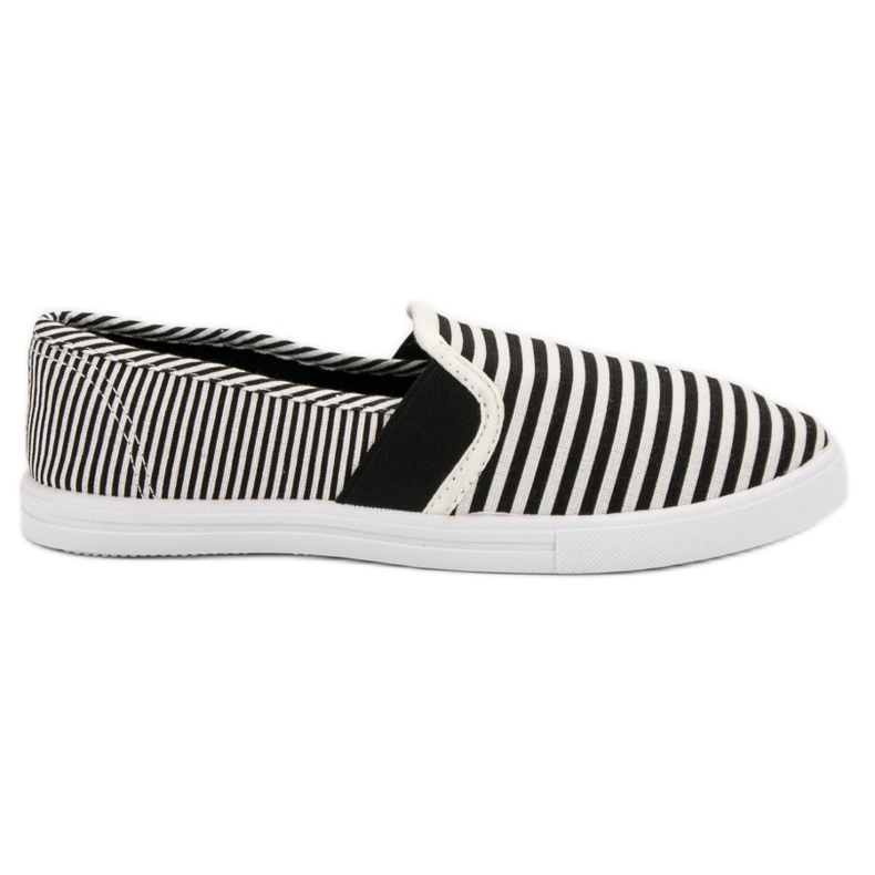 SHELOVET Slipons a rayas blanco negro