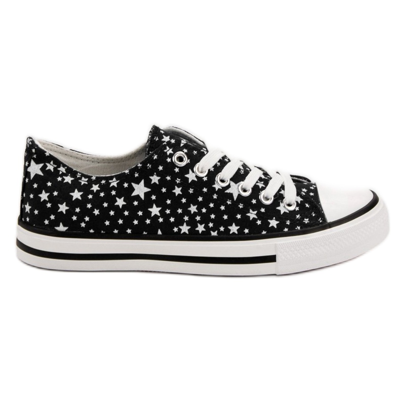 J. Star Zapatillas Negras Con Estrellas negro