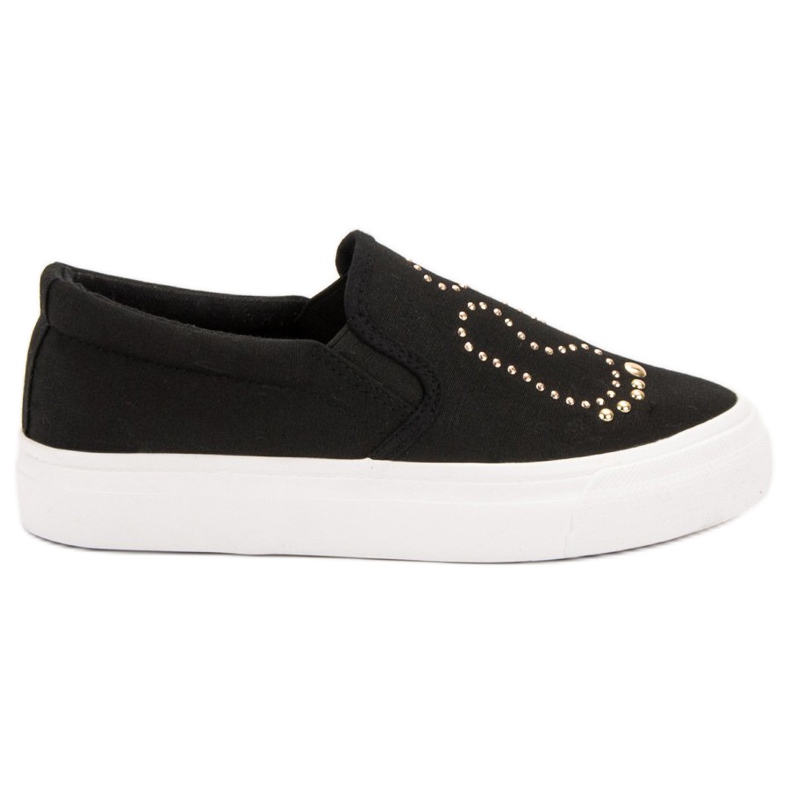 J. Star Slipons con diamantes de imitación negro