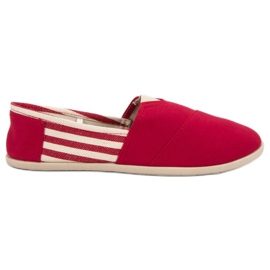 SHELOVET Zapatillas cómodas sin cordones rojo