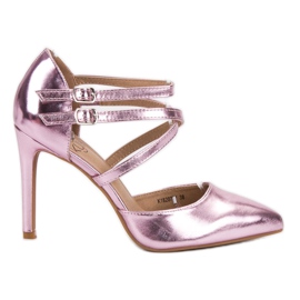 Kylie Pendientes brillantes de moda rosado