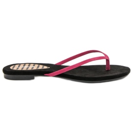 SHELOVET Chanclas clásicas negro rosa