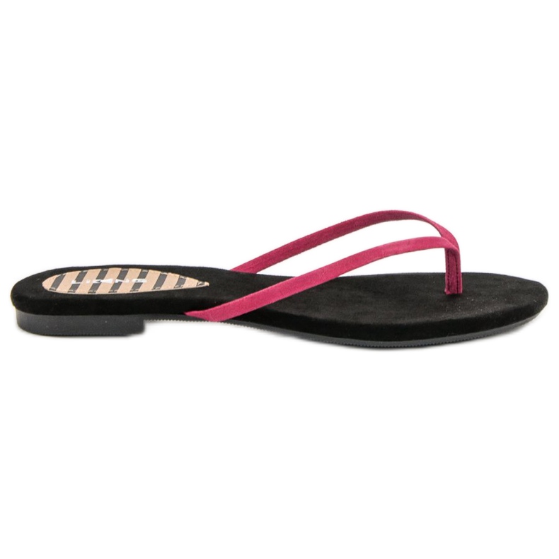 SHELOVET Chanclas clásicas negro rosado