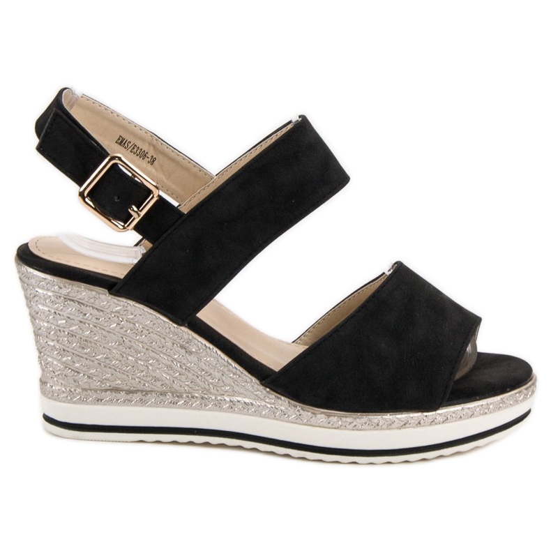 SHELOVET Sandalias negras claras negro