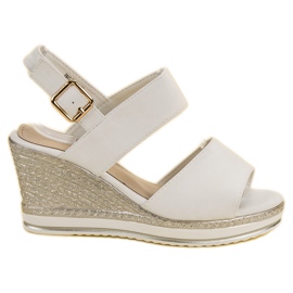 SHELOVET Sandalias blanco claro