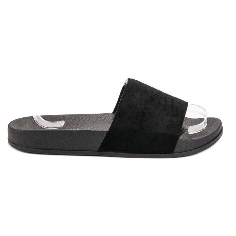 Queen Vivi Cómodas pantuflas de gamuza negro