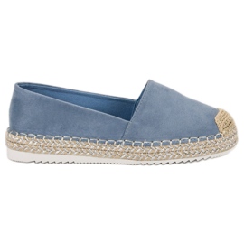SHELOVET Alpargatas de ante azul