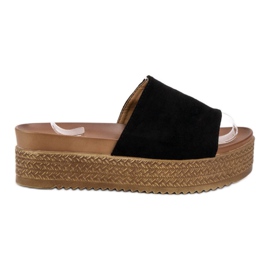 Queen Vivi Zapatillas en la plataforma negro Queen Vivi Zapatillas en la plataforma negro