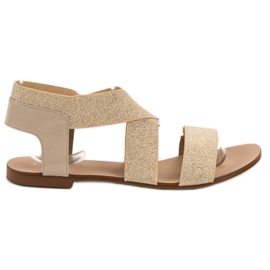 SHELOVET Sandalias planas elegantes marrón