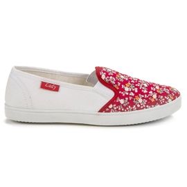 Lovery Slipons casuales blanco rojo