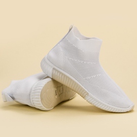 SHELOVET Zapatos sin cordones por encima del tobillo blanco