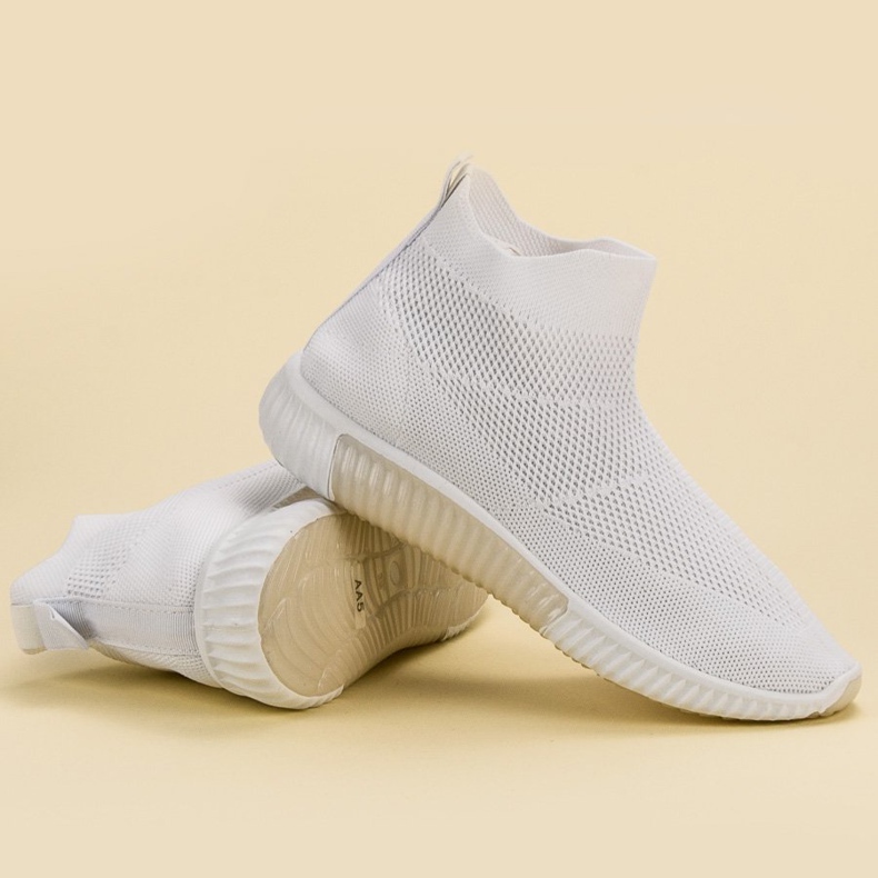 SHELOVET Zapatos sin cordones por encima del tobillo blanco