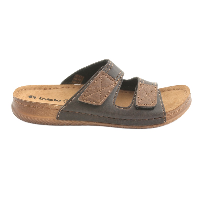 Pantuflas marrones Inblu TH015 para hombre marrón