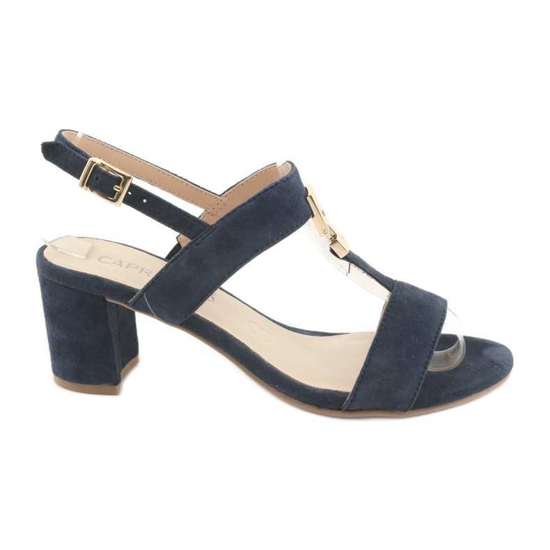 Sandalias en el poste de Caprice 28303 azul marino