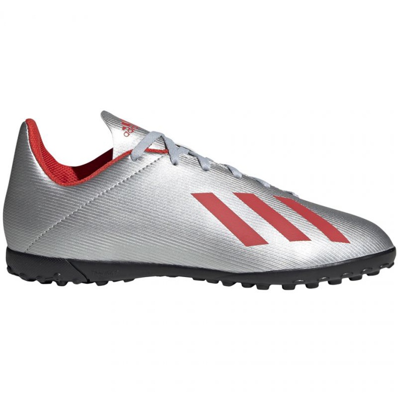 Botas de fútbol adidas X 19.4 Tf Jr F35348 rojo plata