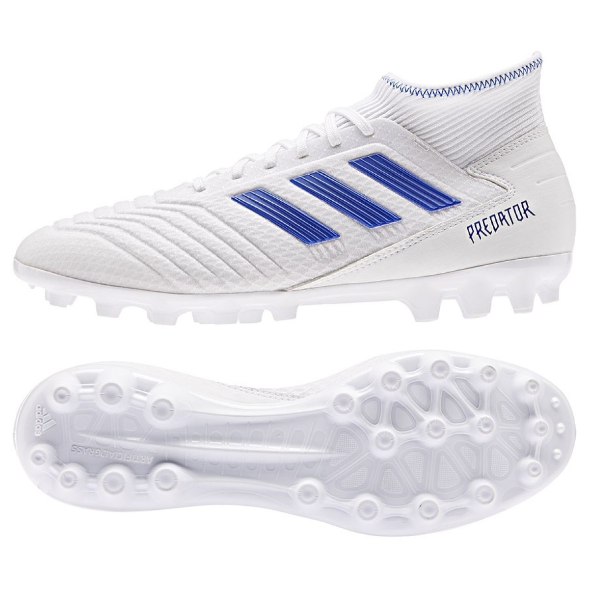 Botas de futbol adidas Predator 19.3 Ag M D97943 blanco blanco