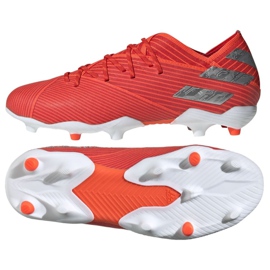 Las botas de fútbol adidas Nemeziz 19.1 Fg Jr F99955 rojo rojo