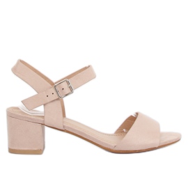 Sandalias de tacón beige 8103 Beige