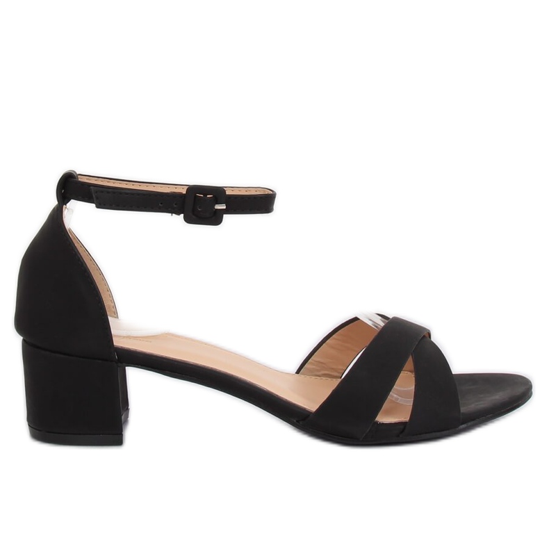 Sandalias negras de tacón bajo YC892 Black negro
