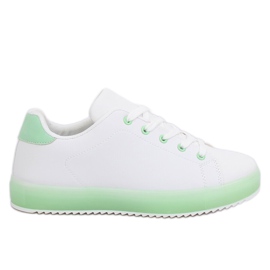Deportivas blancas y verdes de mujer 9118 Green blanco