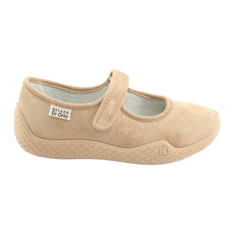 Dra. Befado Ballerinas femeninas PU-Auto 197D004 BEIGE VELCRO SILBER Insertar Dra. Befado Ballerinas femeninas PU-Auto 197D004 BEIGE VELCRO SILBER Insertar