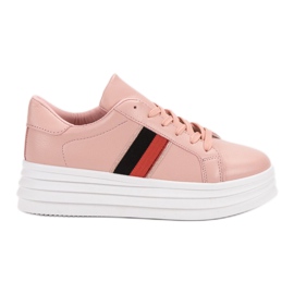 SHELOVET Zapatos deportivos en polvo rosa