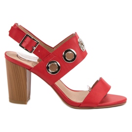 Kylie Sandalias de tacón rojas rojo