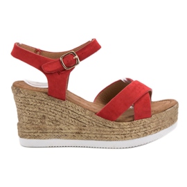 JESSY ROSS Sandalias de ante rojas rojo